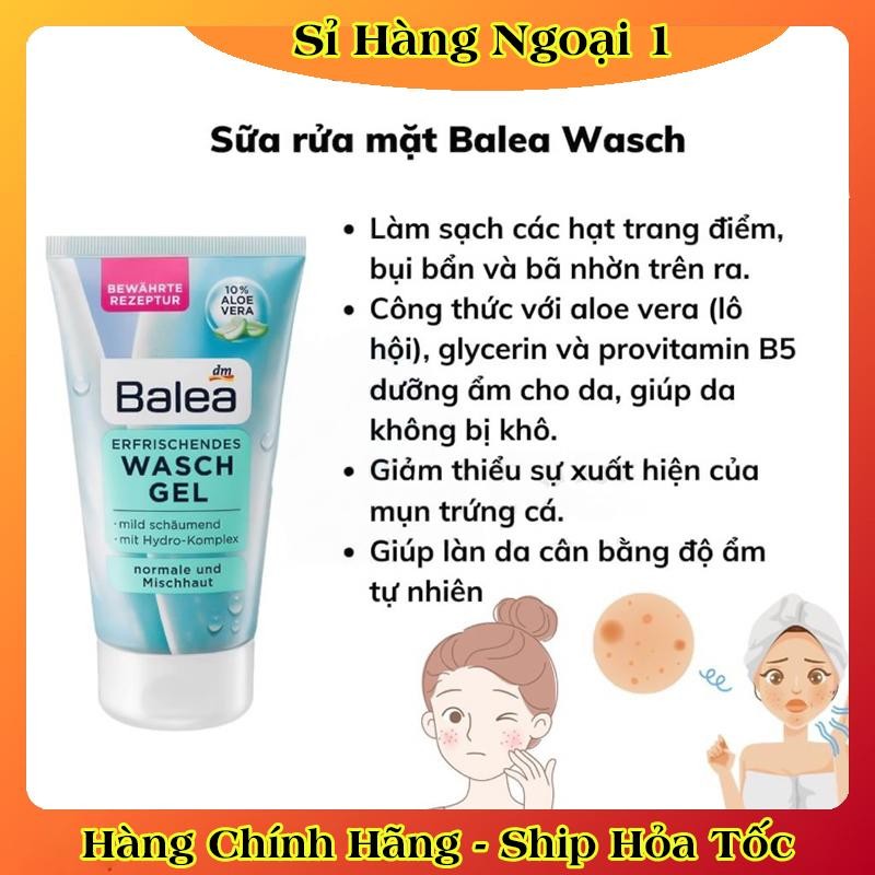 [Hàng nội địa Đức] Sữa rửa mặt Balea của Đức - Mẫu mới Đủ Bill