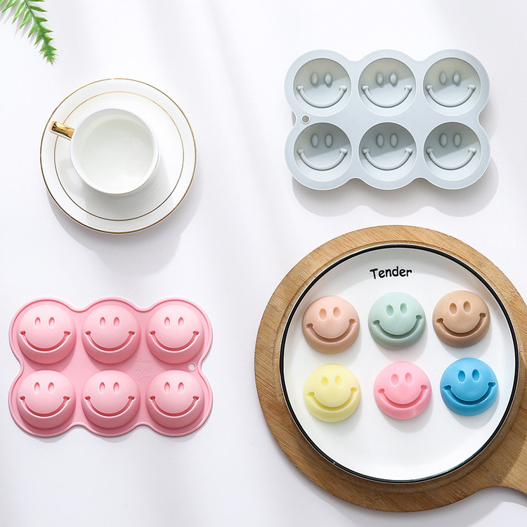 6 Khoang Mặt Cười Biểu Hiện Khuôn Mặt Khuôn Silicon Khuôn Làm Bánh Khuôn Làm Bánh Chocolate Epoxy Kẹo Đá Viên Khuôn Xà Phòng Handmade Khuôn Làm Bánh DIY Khuôn Nướng Bánh