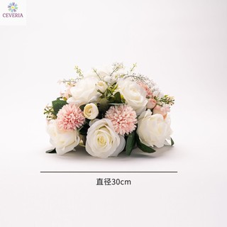 Trang trí tiệc khách sạn bàn hoa nhân tạo trung tâm bàn xoay bàn cắm hoa đồ trang trí hoa CEVERIA