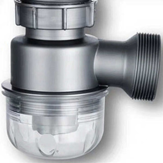 Chậu Rửa Cống Phụ Kiện Khử Mùi Cốc Đơn Hai Khe Cắm Nhà Bếp Ống Rửa Chậu Ống Bầu Trong Suốt Cốc Thoát Nước Sàn