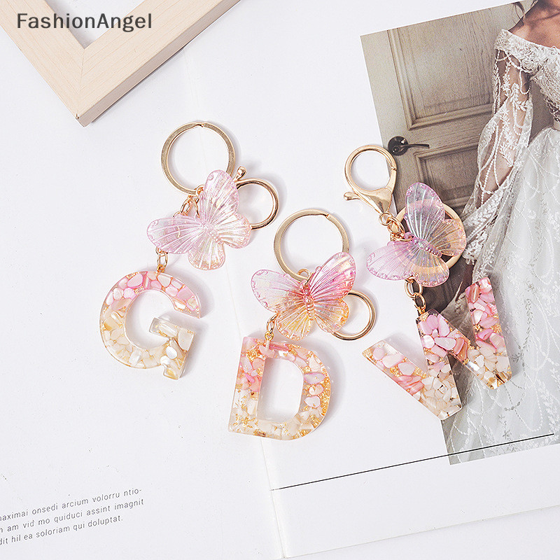 Móc khóa nhựa FashionAngel Pink Dream 26 chữ A đến Z