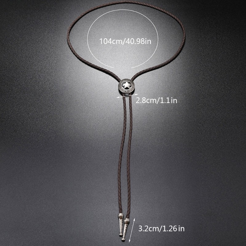 DASBSUG Phong Cách Mỹ Bản Địa Bola-Tie Cà Vạt Phương Tây Cho Nam