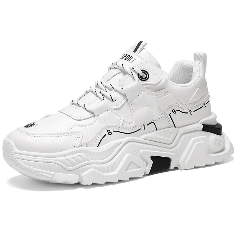 Giày Nam Mùa Xuân Mới Thoáng Khí Giày Trắng Nam Phong Cách Hàn Quốc Thời Trang Phù Hợp Với Giày sneaker Tăng Chiều Cao Giày Thường Ngày Cho Torre