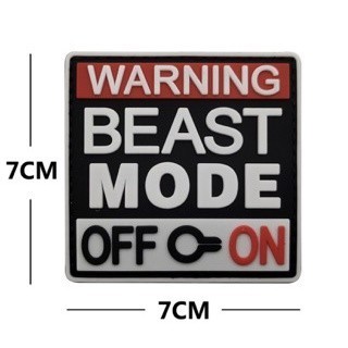 Patch_miếng dán velcro PVC cảnh báo_warning_chiến thuật _retro