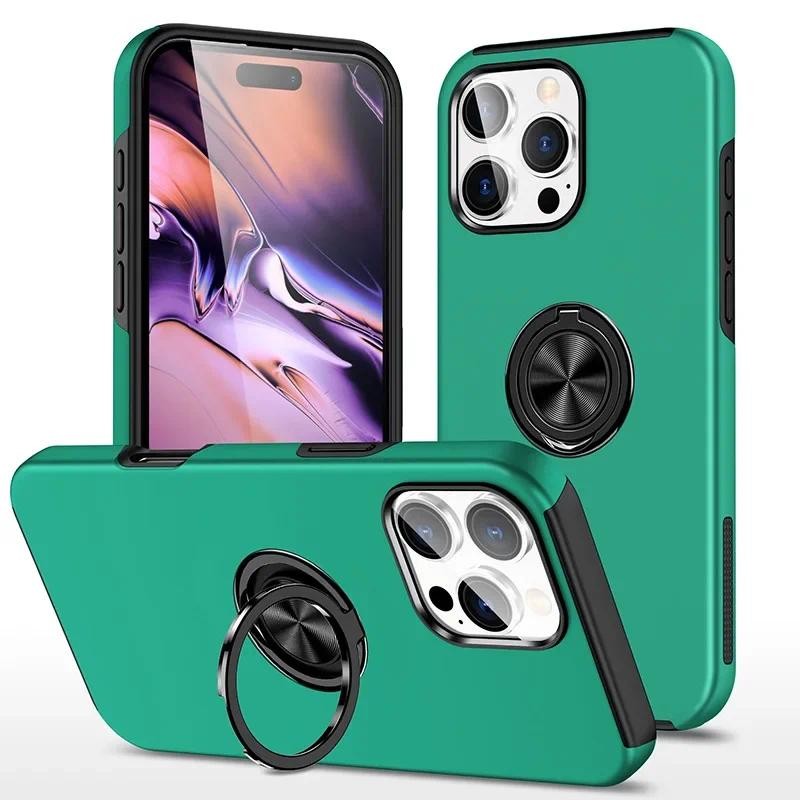 16 Plus Giá Đỡ Nhẫn Nhựa Vỏ Cứng Ốp Lưng Điện Thoại IPhone 16 15 14 13 12 11 Pro Max XS X XR 7 8 Vỏ Chống Sốc