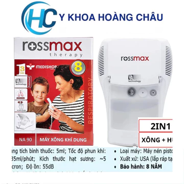 [CHÍNH HÃNG] Máy xông khí dung 2 trong 1 Rossmax NA90 ( kèm hút dịch mũi ) | Máy xông mũi họng tiêu chuẩn Mỹ