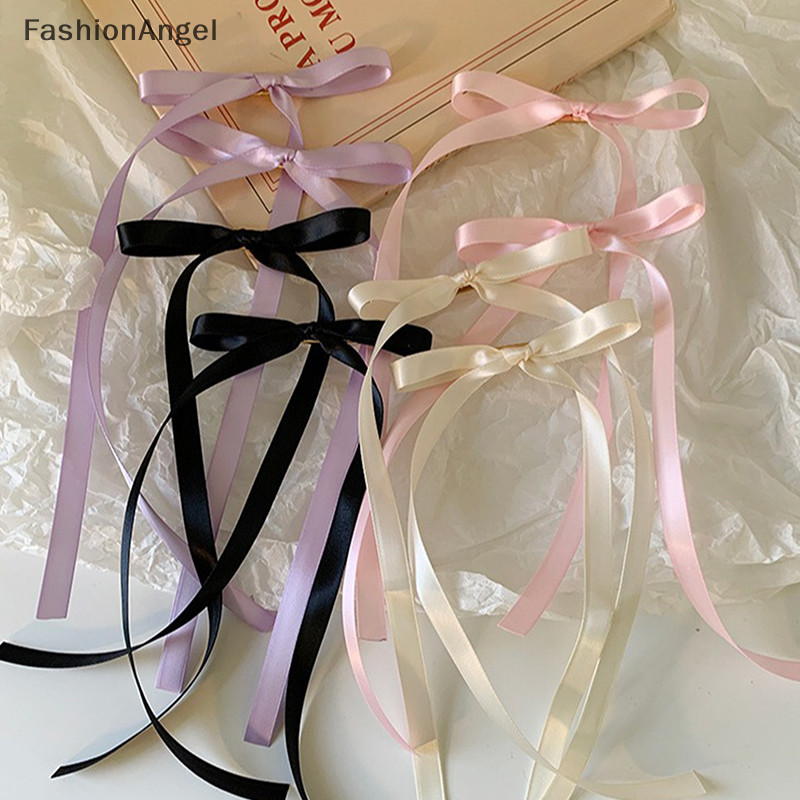 FashionAngel Phong Cách Hàn Quốc Ruy Băng Nơ Dài sel Kẹp Tóc Ngọt Ngào Dễ Thương Mũ Dành Cho Nữ Bé Gái Dự Tiệc Thời Trang Phụ Kiện Tóc TH