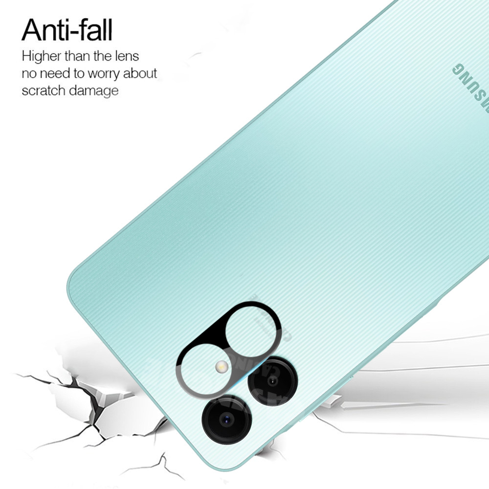 Samsung A06 A06s 2024 Bảo hiểm toàn diện Ống kính máy ảnh 3D cho Samsung Galaxy A06 A06s SamsungA06 A 06 06A 5G Phim bảo vệ Camera Kính cường lực Full Cover Kính bảo vệ ống kính máy ảnh