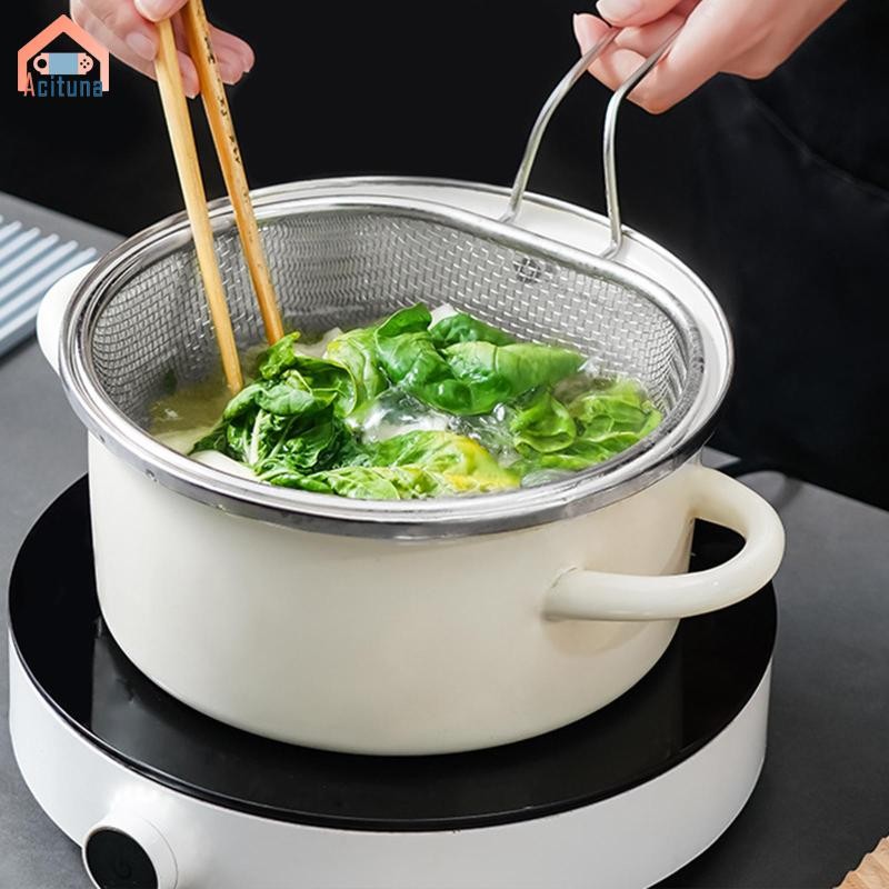 Giỏ Chiên Bát Rửa Đa Năng Lẩu Lưới Rây Lọc Bộ Đồ Ăn Giỏ Thoát Nước Để Nấu Ăn Nhà Bếp Mì Pasta Chiên