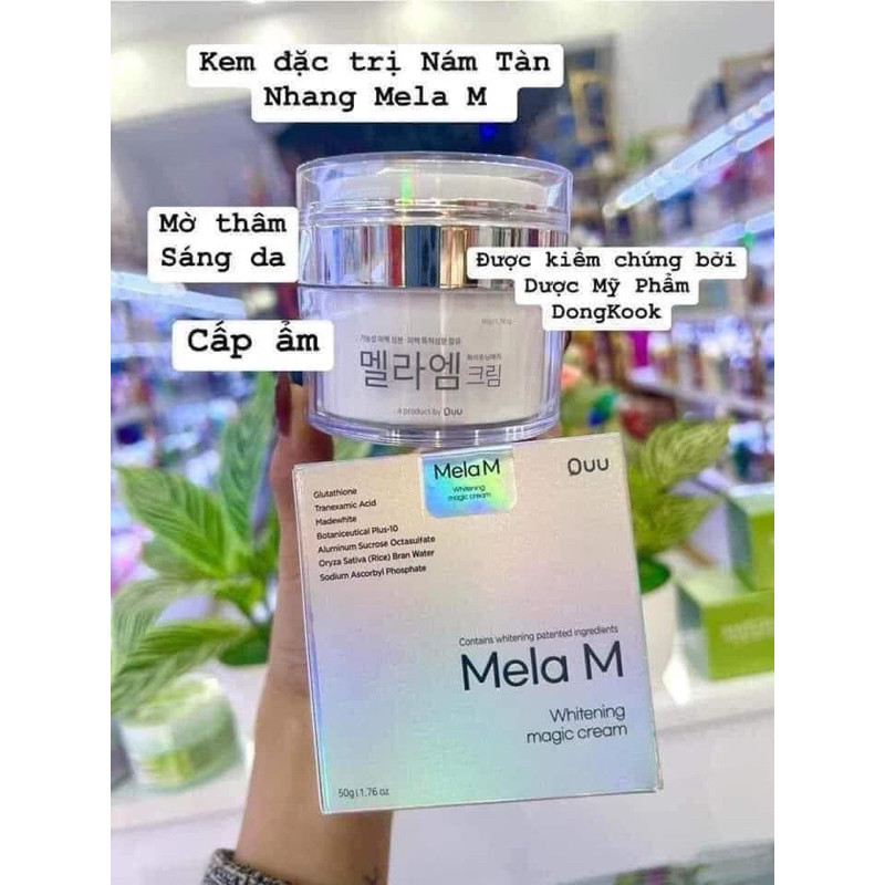Kem nám Mela M Whitening Magic Cream,50g - hạn 2028 Hàn Quốc, trắng da, mờ nám thâm mụn tàn nhang  IS120