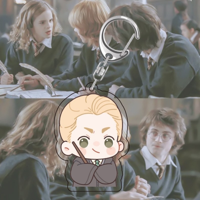 Thiết bị ngoại vi hoạt hình Harry Potter Móc khóa acrylic Harry Hermione Weasley làm quà tặng cho bạn bè, mặt dây chuyền