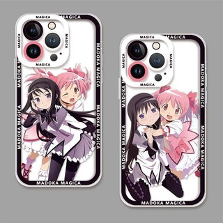 Ốp Điện Thoại Cho iPhone 15 Pro Max 14 11 12 13 Mini XR XS 7 8 6 6S Plus SE 2020 2022 7 + 8 + bìa Anime Puella Magi Madoka Magica Mềm TPU Bảo Vệ Ống Kính Mát Retro