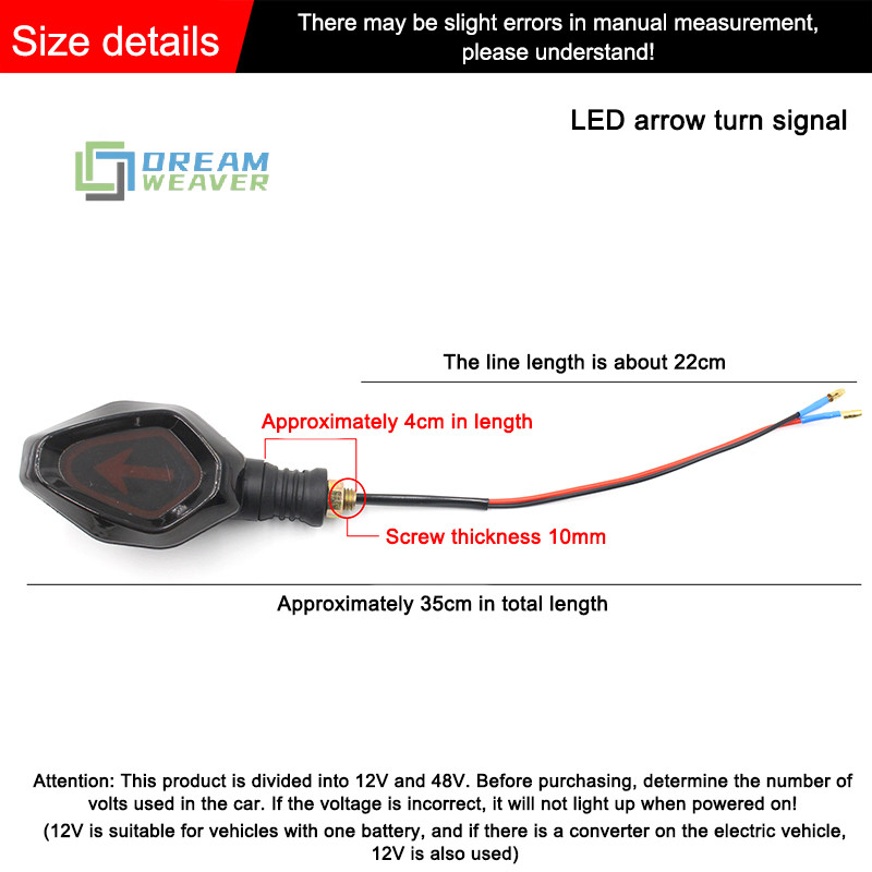 [Dream] Đèn báo rẽ trước & sau xe máy Đèn lái LED siêu sáng 12V cho xe máy mới
