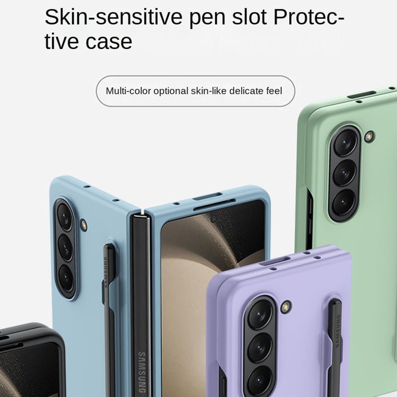 Vỏ cứng PC mờ siêu mỏng cho Samsung Galaxy Z Fold 7/6/5/4/3/Fold 3, thân thiện, khe cắm bút S, chống sốc