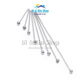 Đinh Inox Đế Hạt Tròn Dùng Xỏ Hạt Chuỗi, Hạt Trai Làm Trang Sức Handmade, Làm Đồ Thủ Công