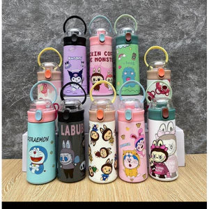 Bình nước giữ nhiệt 480ML kèm ống hút. Bình nước giữ nhiệt HÀNG VỀ SẴN, ly giữ nhiệt gấu dâu