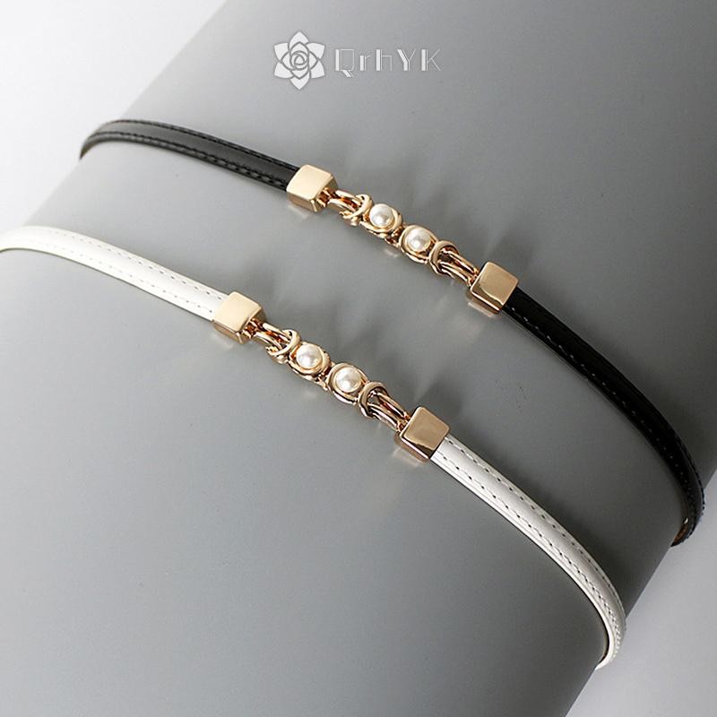 Qrhyk Nữ Thắt Lưng Mỏng Có Thể Điều Chỉnh Cho Nữ Thiết Kế Thời Trang Skinny Áo Khoác Nữ Mới Thắt Lưng