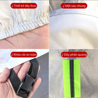 Áo Trùm Che Phủ Xe Máy Bunnies Bạt Trùm Phủ Bọc Che Nắng Mưa Xe Máy Đa Dạng Kích Cỡ Lớn Chống Nước