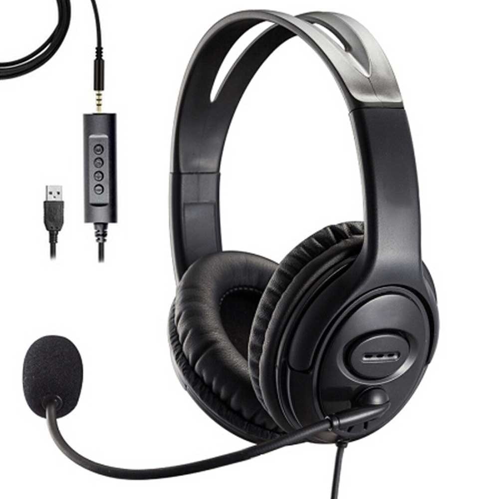 USB Headphones with Microphone Noise Cancelling Headset | Shopee Việt Nam