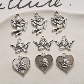 Hợp Kim Bạc Cổ Có Treo Thiên Thần Nhỏ Cupid Tình Yêu Tự Làm Bông Tai Nữ Mũ Vỏ Điện Thoại Chất Liệu Bán Buôn