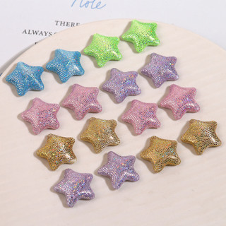 Phong cách Hàn Quốc, túi nút vải sequin sang trọng nhẹ, nút hình ngũ giác, nút vá, DIY bông tai, phụ kiện tóc, kẹp tóc, vật liệu cho phụ nữ
