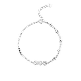 S925 Bạc Đồng Xu Vòng Tay Đơn Giản Trang Sức Thời Trang Nữ Sinh Quà Tặng