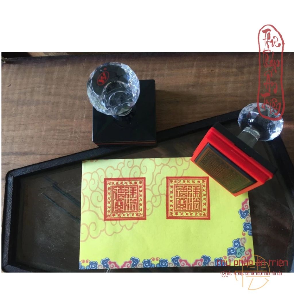 ẤN TRIỆN  DẤU FLASH TAM BẢO - NGỌC HOÀNG - LIÊN HOA ( DẤU LIỀN MỰC THẨM THẤU ) có miễn phí vận chuyển