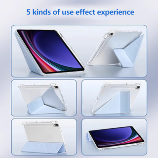 Ốp Lật Acrylic Y-Folding HD Cho Samsung Galaxy Tab S10 Lite 10.9inch 2025 SM-X400 X406B S10 FE Plus S9 S8 S7 FE A8 S6 Lite Vỏ Bảo Vệ Có Khe Cắm Bút