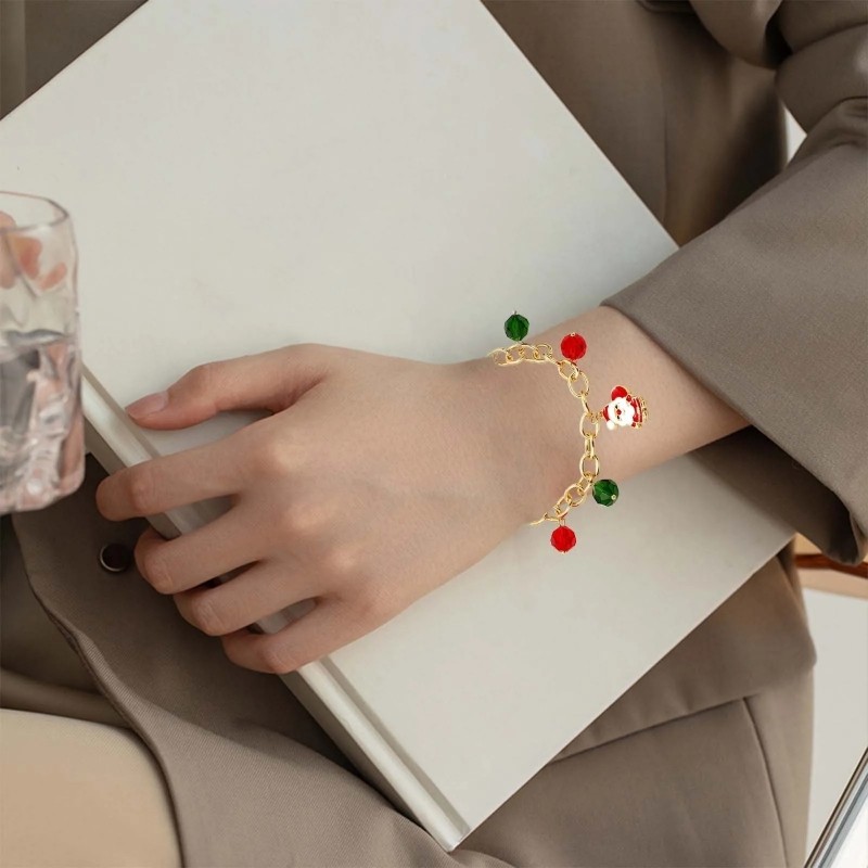 Ông Già Noel Hạt Vòng Tay Thời Trang Cho Nữ Tiệc Năm Mới Trang Sức Quà Tặng Giáng Sinh