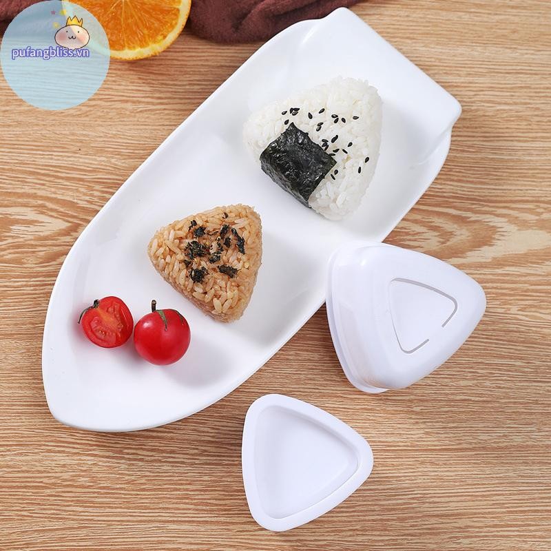 Pufangbliss Khuôn Sushi Máy Làm Sushi Cơm Thực Phẩm Báo Chí Cấp Tam Giác Máy Làm Sushi Khuôn Bento Nhà Bếp Tiện Ích Bộ VN