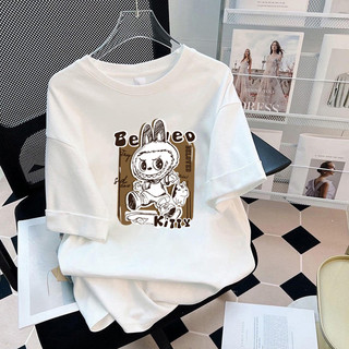 HIIXIIVI Mới 100% Cotton Áo Thun Tay Ngắn Oversize Người Phụ Nữ Baggy Rời Cổ Tròn Áo Nữ Độc Đáo Tee 2025 Lives