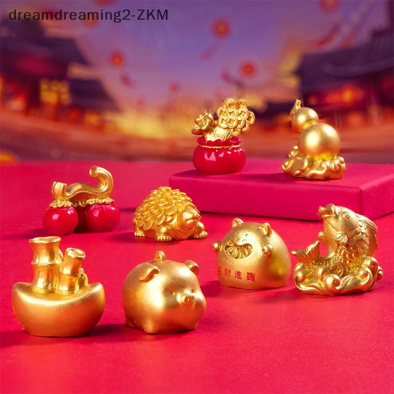 [dreamdreaming] Cây giàu có năm mới Tượng túi may mắn Phong cảnh vi mô Trang trí bảng điều khiển ô tô để bàn tại nhà [zkm]