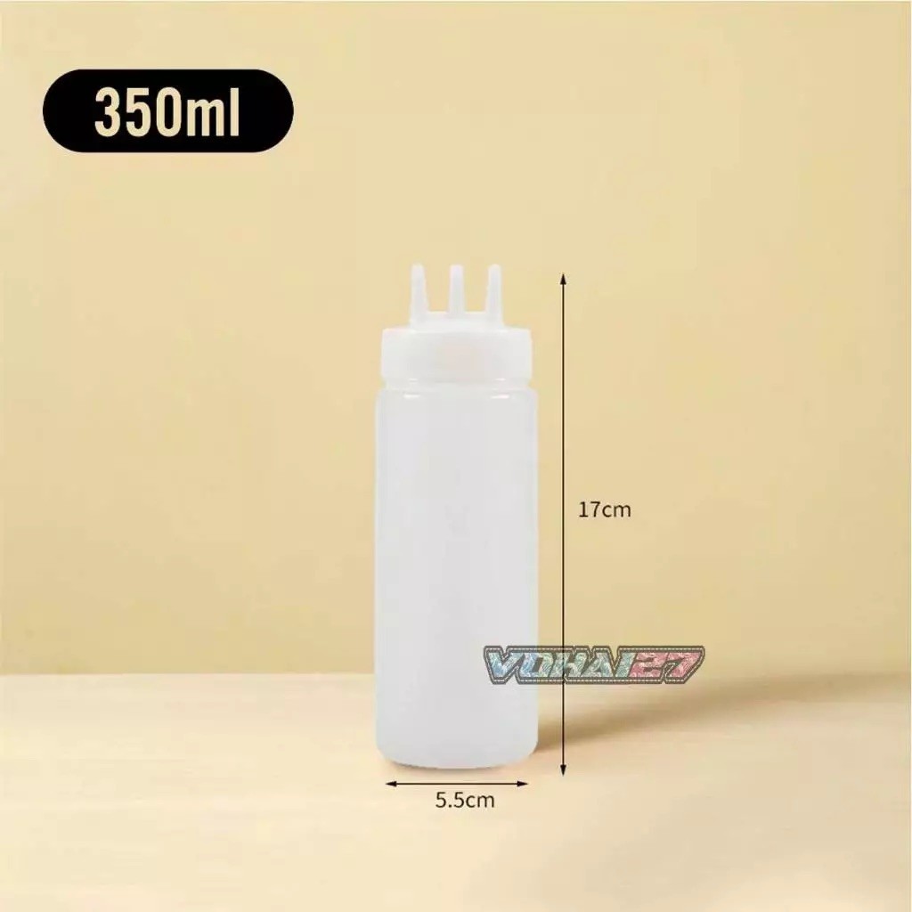 Combo 4 Chai Đựng Sốt, Chai Đựng Tương Ớt Chất Liệu Nhựa Cao Cấp Loại 3 Vòi VH2