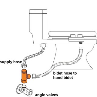 Đầu nối van 3 chiều UMITY Tee Joint, Đầu nối bộ chuyển đổi van 3 / 8 '1 / 2' 9 / 16 '15 / 16' T bền bỉ, Phụ kiện hệ thống nước phòng tắm Phụ kiện ghế vệ sinh bằng đồng thau đính kèm