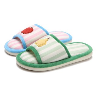 XIXITIAO Home Cotton Vải Lanh Dép Nữ Xuân Hè Thời Trang Sọc Thoáng Khí Giày Sàn