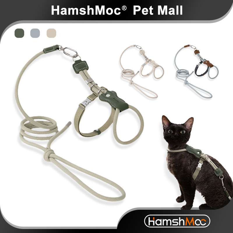 HamshMoc Thoát Chống Mèo Dây H-Back Có Thể Điều Chỉnh Nhẹ Hợp Kim Kẽm Khóa Eco RPET Webbing