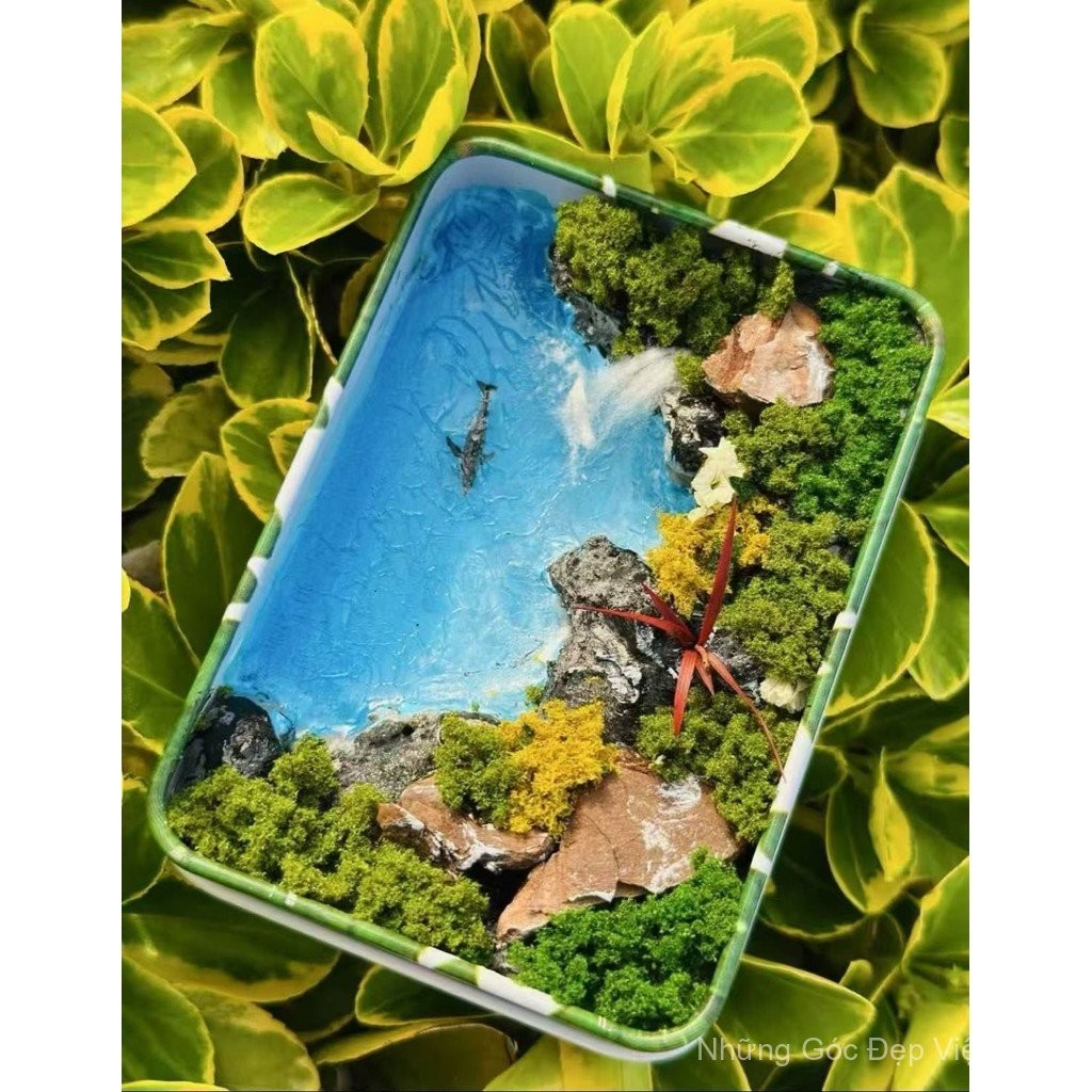 [Giảm Giá] Influencer Cùng Phong Cách Dạ Quang Bán Đảo Handmade Thu Nhỏ Phong Cảnh Đại Dương Hộp Sắt Chất Liệu Gói Nhóm Máy Tính Để Bàn Giá Trị Cao