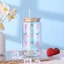 Nhãn dán chuyển BORAGETE UV DTF, Nơ Chủ đề Kính bọc, Đề can cốc chống nước mịn màng hoạt hình để trang trí cốc