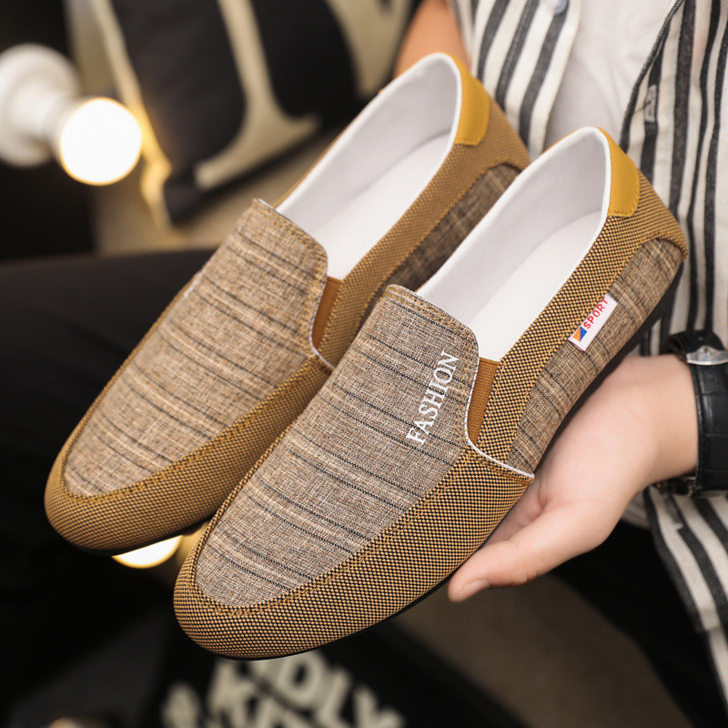 Giày vải Nam Low-Top mùa hè, thoáng khí, đế mềm chống trượt, phong cách Hàn Quốc, phù hợp mọi dịp