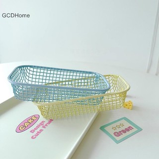 GCDHome INS Giỏ đựng đồ để bàn Đồ lặt vặt bằng kim loại Giỏ sắp xếp Photocard Hộp lưu trữ Văn phòng phẩm Đồ dùng gia dụng Phân loại trang điểm Giá đỡ HOT