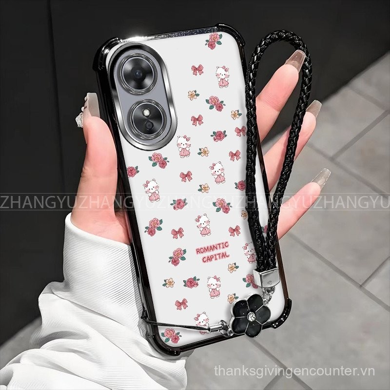 [Dây buộc miễn phí] Vỏ điện thoại OPPO A17 A17K A18 A38 A58 A78 4G 5G A98 A97 để bảo vệ chống rơi bốn góc HDM UD23