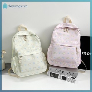 Deyangk Hoạt Hình Dễ Thương In Ba Lô Dung Tích Lớn Học Sinh Schoolbag Thời Trang Tinh Tế Hợp Thời Trang Túi Nữ Tính Di Động Túi Du Lịch Quà Tặng VN