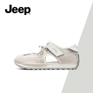 Giày Mary Jane hở mũi nữ JEEP Mùa hè mới, Thiết kế cắt, Thời trang hợp thời trang, Dép thể thao, Đi lại đa năng