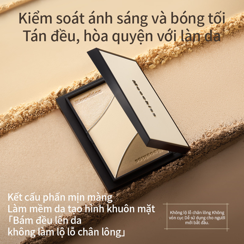 [COMBO] Má Hồng Mooekiss 5g + Bảng Tạo Khối 9g, Makeup Tự Nhiên, Lâu Trôi, Dễ Tán