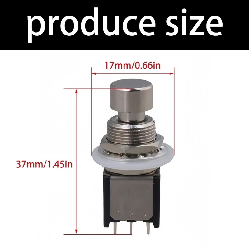 HL DPDT Chốt Stomps Bàn Đạp Chân Công Tắc Thay Thế 6 Pin Tạm Thời Stomps Bàn Đạp Chân Công Tắc Nút Dừng Khẩn Cấp