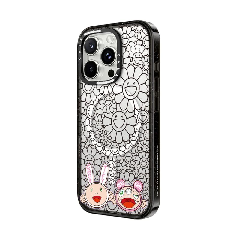 CASECASE X KAIKAI VÀ KIKI BLACK Ốp Lưng Hồng Đen Trong Suốt Cứng Hút Từ Tính Tác Động Cho Apple IPhone 12 13 14 15 16 Pro Max Plus Có Hộp