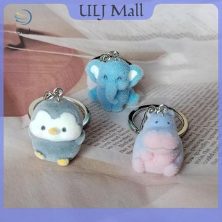 ULJ 3D Đổ Xô Voi Nhím Hà Mã Chim Cánh Cụt Móc Khóa Điện Thoại Dây Hoạt Hình Dễ Thương Động Vật Móc Khóa Túi Mặt Dây Chuyền Cặp Đôi Chìa Khóa.
