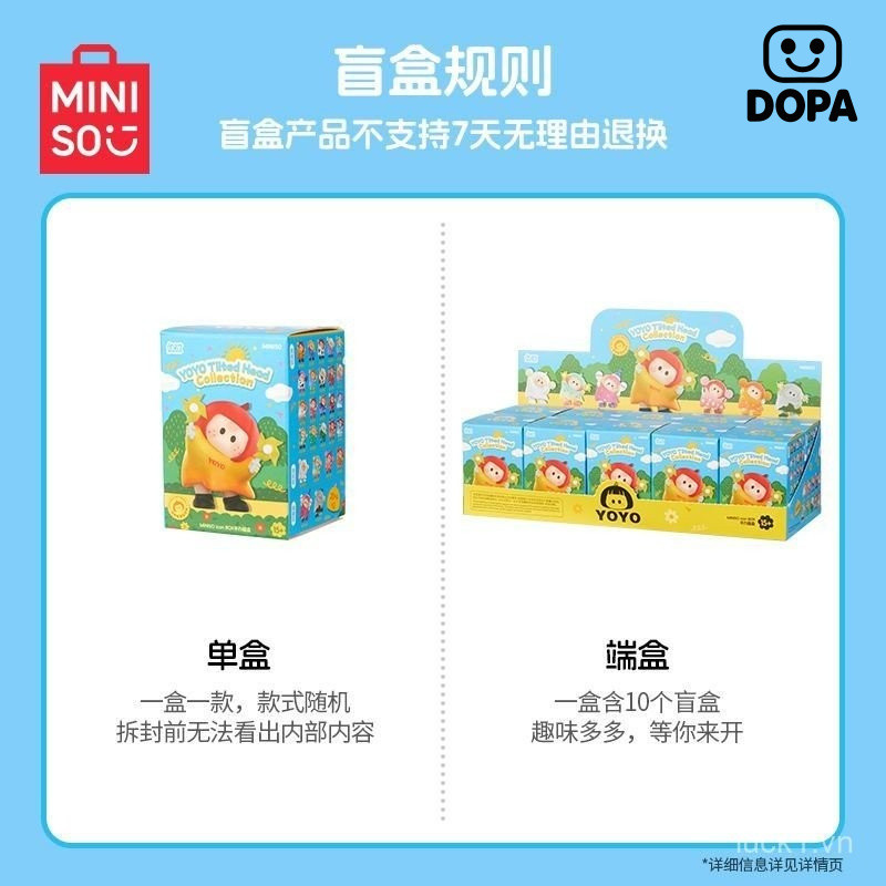 Bán MINISO MINISO MINISO Nước Sốt Phải Dễ Thương Vui Nhộn Đầu Trầy Xước Series Hộp ICON Hình-Made Hộp Bí Ẩn Trang Trí Búp Bê