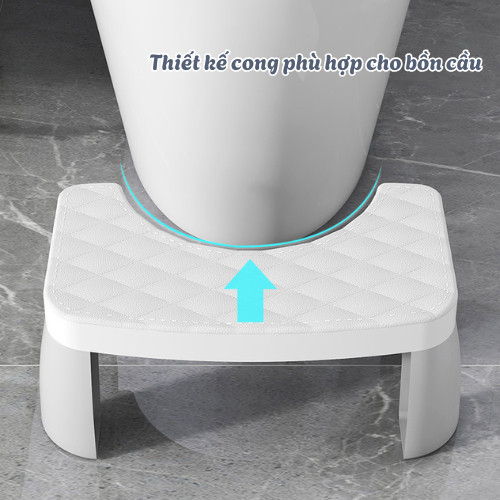 Ghế Kê Chân Toilet Thông Minh DinoHome Thiết Kế Chữ U Chống Trượt Nhựa PP Cao Cấp Chống Táo Bón