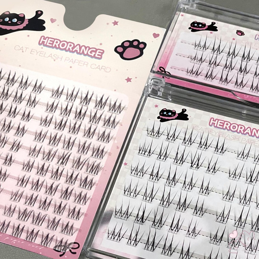 IOIIK 3/6/10 hàng--lông mi giả Nối dài lông mi liền mạch dày đặc 3D DIY Wispy Fluffy Lash Extension cho công việc Sinh nhật tiệc và du lịch